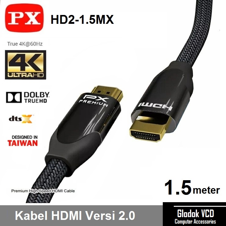 PX Kabel HDMI Premium Full HD 4K HD2-1.5MX 1.5M