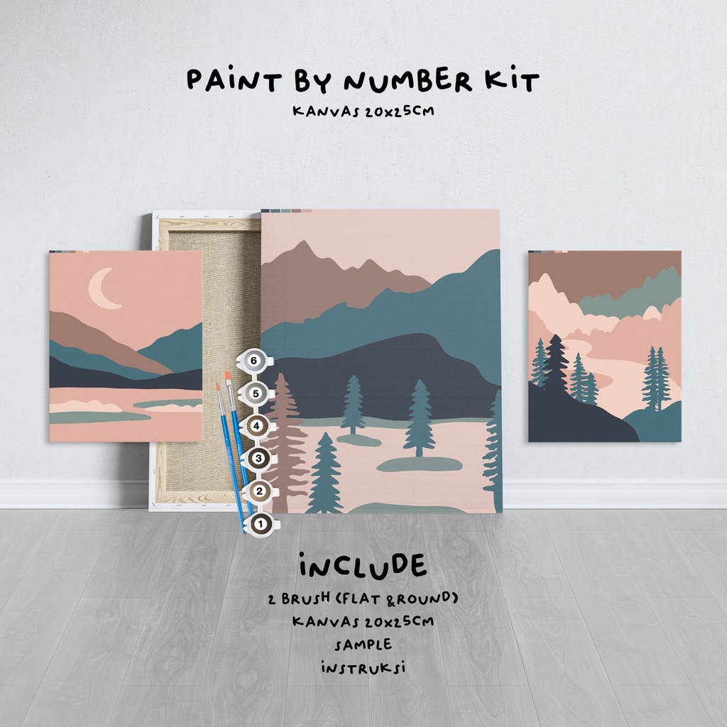 

Paint by Number KIT nature series Kanvas 20x25cm