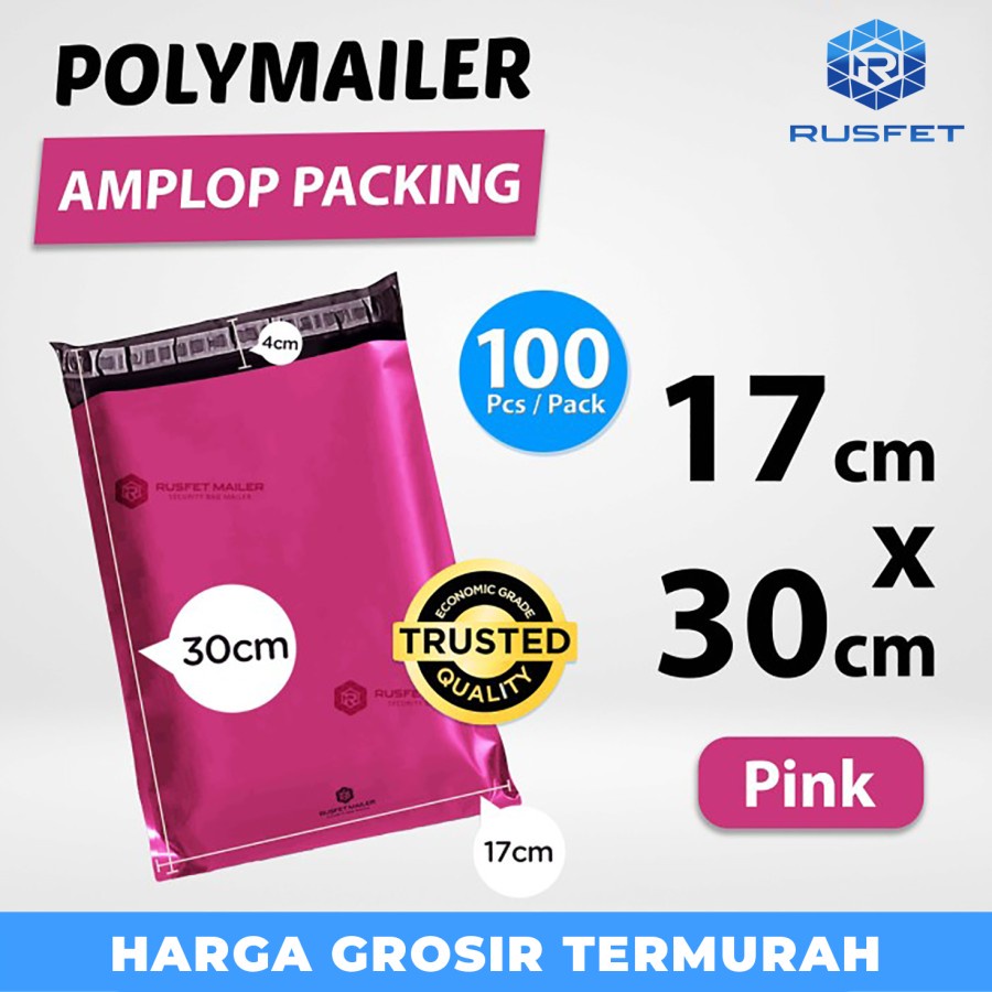 

Polymailer Pack Pink 17x30cm Amplop Plastik Packing Olshop Ekonomis