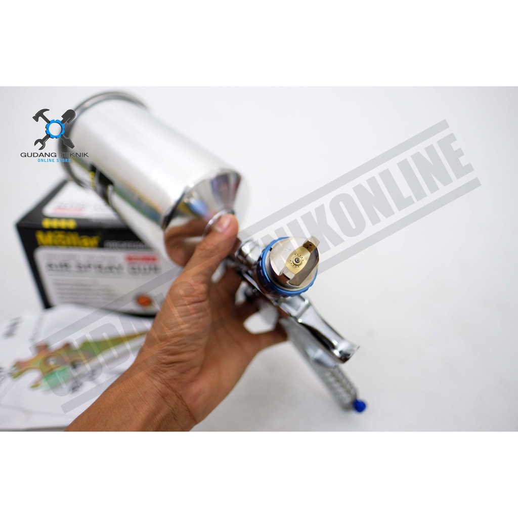 Air Spray Gun HVLP Kapasitas 1000ml H827 MOLLAR / Alat Spraygun Semprot Semprotan Cat 1/4mm H827 MOLLAR