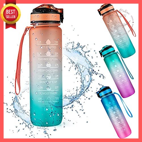 [GOS] - E101- Botol Minum 1 LITER PASTEL / Botol minum 1000ml / Drink Reminder BPA FREE