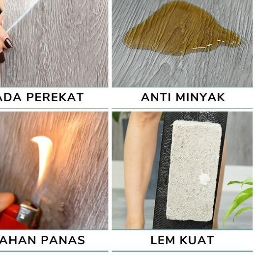 Lantai Vinyl Stiker PVC - Parket Kayu Vinyl Lantai BOBI 91.4 x 15.24cm - Vinyl