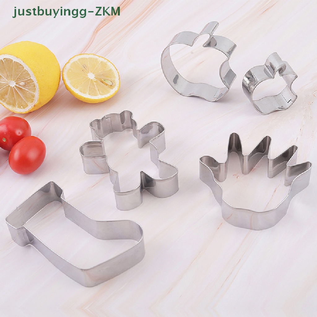 3pcs / set Cetakan Kue Bahan Stainless Steel Untuk Dekorasi Natal