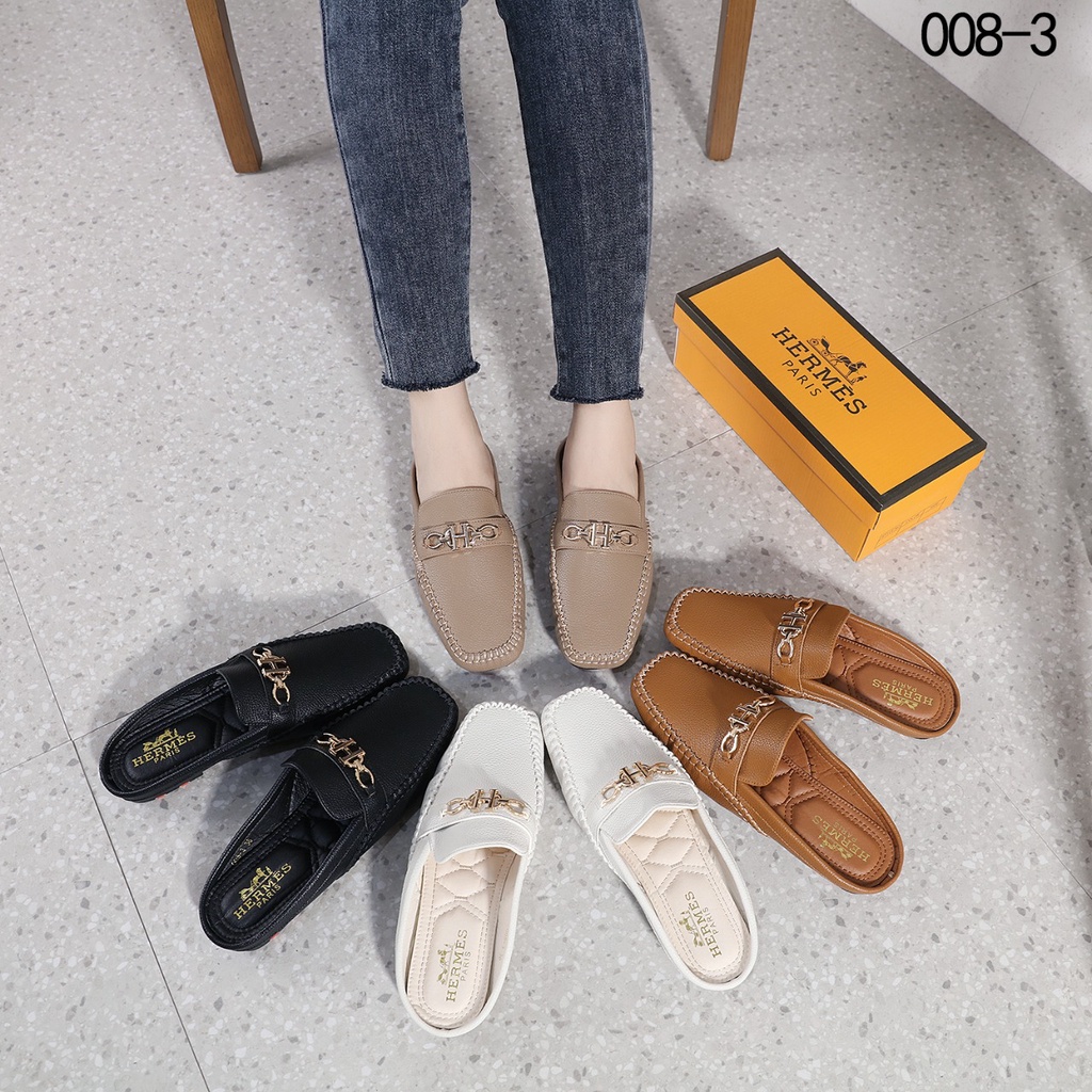 Flat Open Back Loafer 008-3