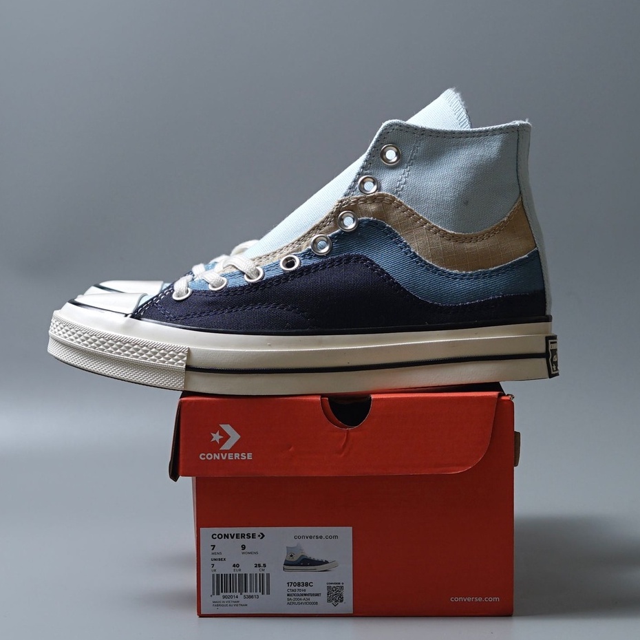 CONVERSE CHUCK TAYLOR 70's HI NATIONAL CHAMBRAY BLUE ORIGINAL 100%