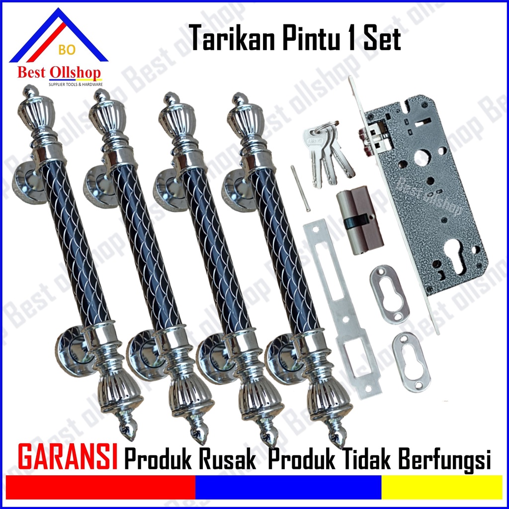 1 Set Handle Pintu Minimalis Gagang Tarikan Pintu / Pegangan Pintu Mewah Handle Pintu Kayu / Tarikan Pintu Rumah Kupu Tarung 1 Set Sisik Naga