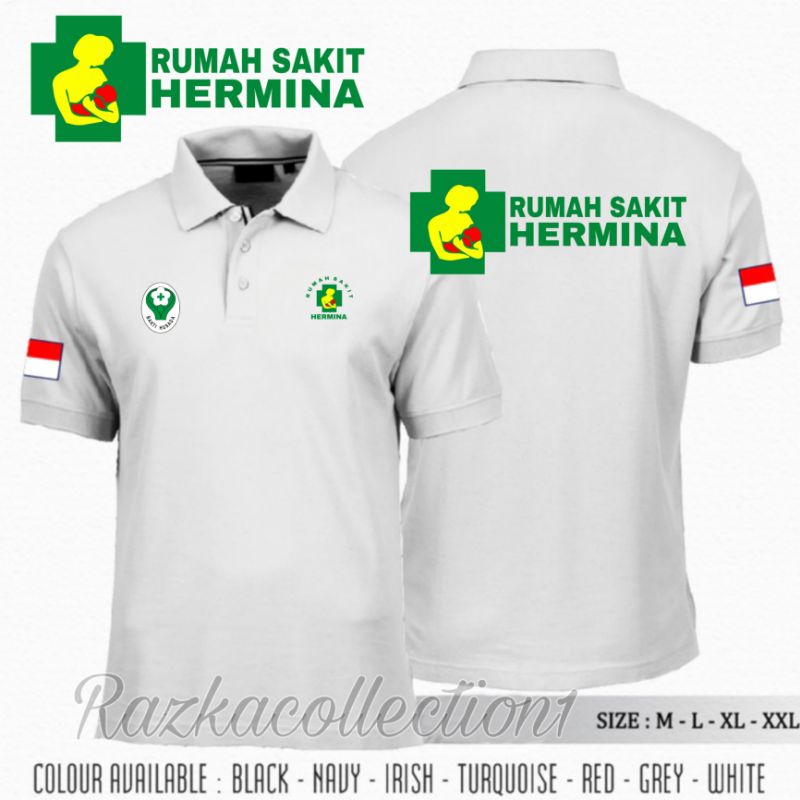 Polo Shirt Rumah Sakit Hermina Premium / Baju Kaos Kerah Rumah Sakit Hermina Premium