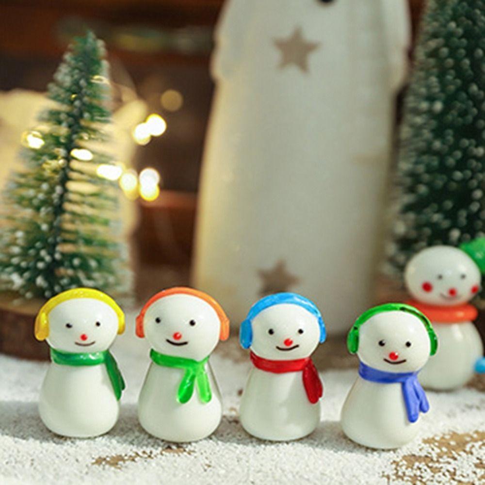Perhiasan Kaca Agustina Lucu Glass Serbaguna Layout Adegan Karakter Dongeng Santa Claus Snowman Hari Natal Dekorasi Mobil Rumah