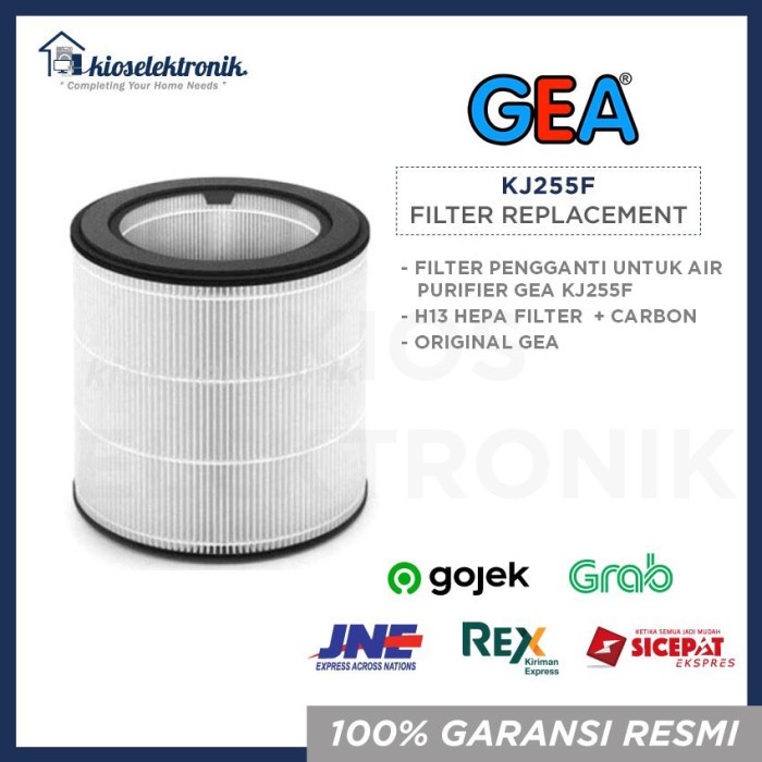 TERLARIS GEA KJ-255F - HEPA H13 + Carbon - HEPA Filter Replacement KJ255F KJ255 - NO Bubble Wrap