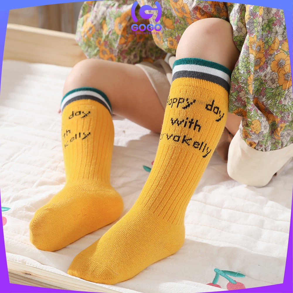 GOGO-P209 Kaos Kaki Panjang Bayi Motif Garis / Kaus Kaki Anak Perempuan dan Laki Laki / Baby Long Tube Socks Kids