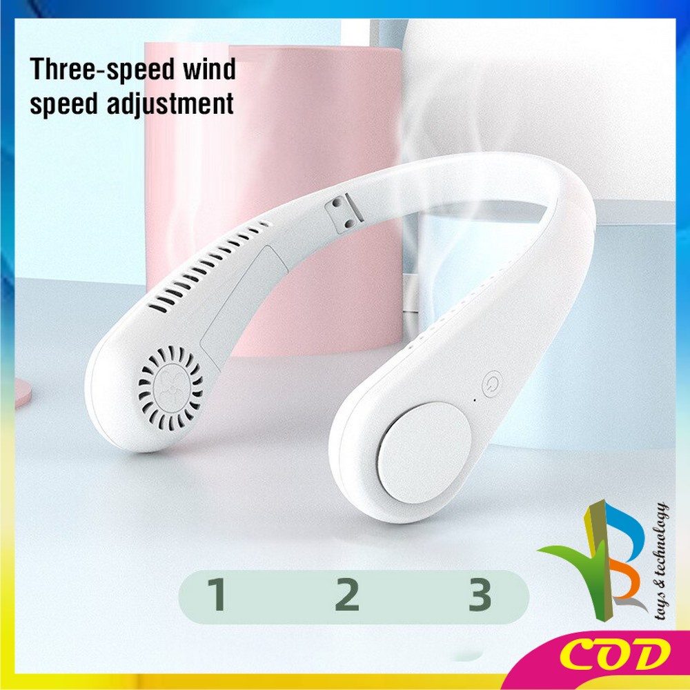 RB-C541 Kipas Angin Mini Gantung Leher Portable USB Rechargeable / Kipas Angin Kecil Isi Ulang / Mini Fan Neck Elektrik