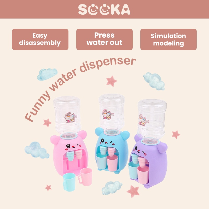 SOOKA Mainan Anak Dispenser Mini / Mini Water Dispenser 150ml / Mainan Mesin Air Minum 2 Outlet Water SK-GCG1101