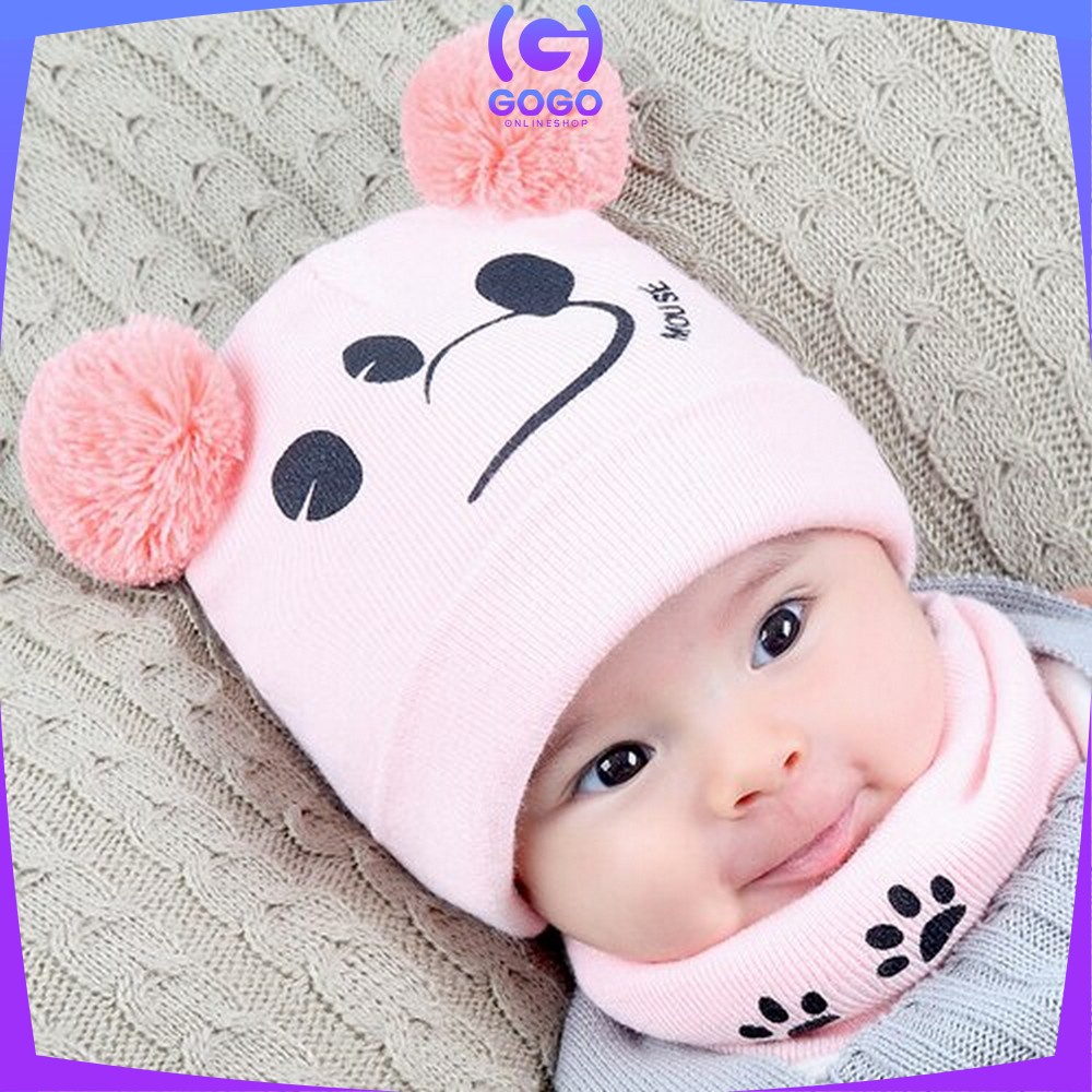 GOGO-P17-25 Topi Kupluk Anak Karakter Kucing | Bear / Topi Rajut Bayi Korea / Topi Anak Laki &amp; Perempu