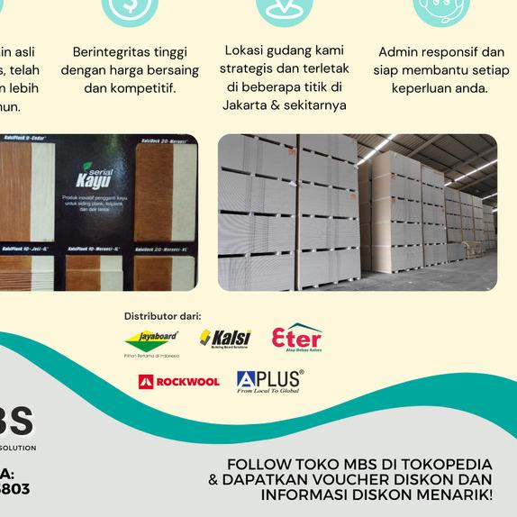 Papan Gipsum ANTI PANAS HEATSTOP 9 mm - Gypsum Jayaboard