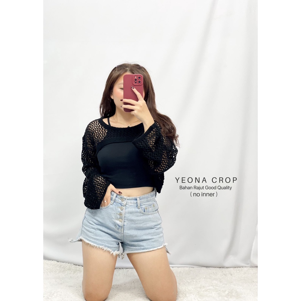 Basic id fashion Crop rajut yeona