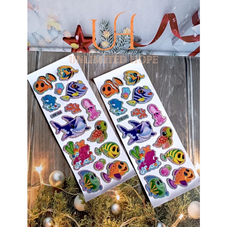 

STICKER BUKU / STICKER ANIMASI IKAN / STICKER BUKU LUCU / STICKER BUKU TIMBUL