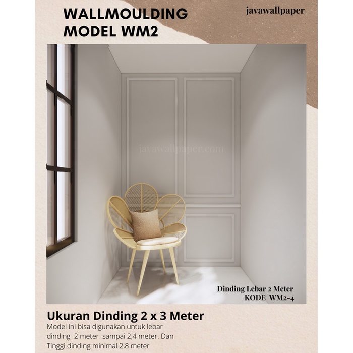 Paket Wall Moulding kayu 1 Set Dinding -Lis Profil Dinding