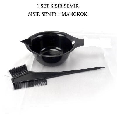 Mangkok Cat Bleaching Rambut + Sisir Semir / Tempat Mewarnai Rambut Mangkuk Semir 2 in 1 Semir Cat Rambut