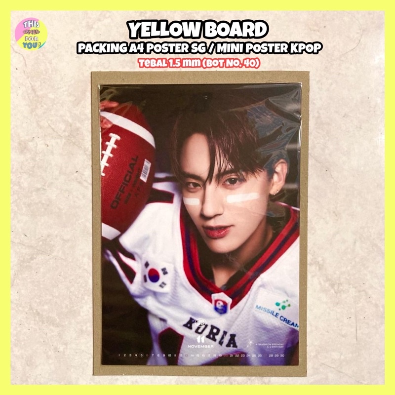 [READY] Karton Yellow Board Grey Board YB GB Tebal 1.5 mm Bot No. 40 untuk Packing A4 Poster Member 