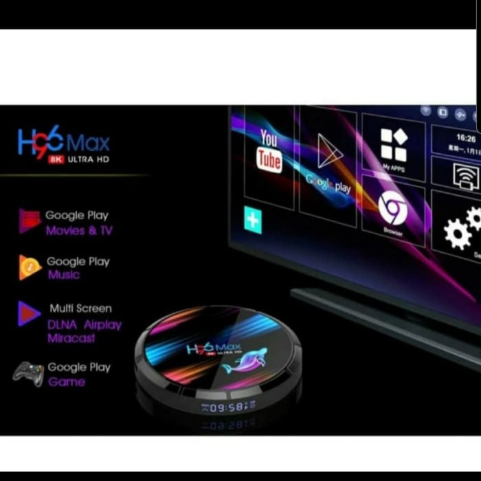 Produk Terbaru H96 Max X3 Ram 4Gb Rom 128Gb Android Tvbox Wifi Dual Band Android 9.0