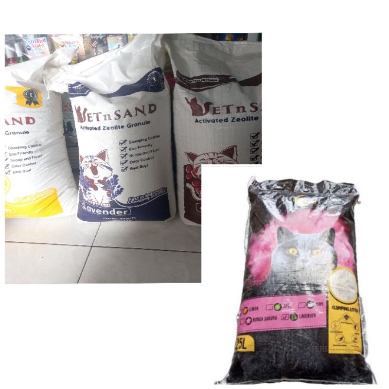 Pasir Kucing VETSAND &amp; TIMO Bentonite 1KG Gumpal wangi