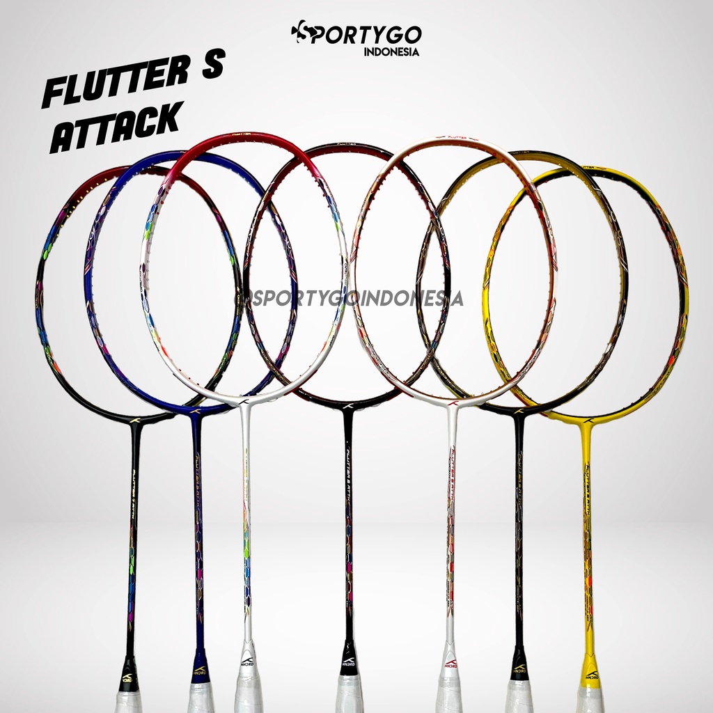 Raket Badminton HUNDRED FLUTTER S ATTK Original / HNDRD FLUTTER ATTACK