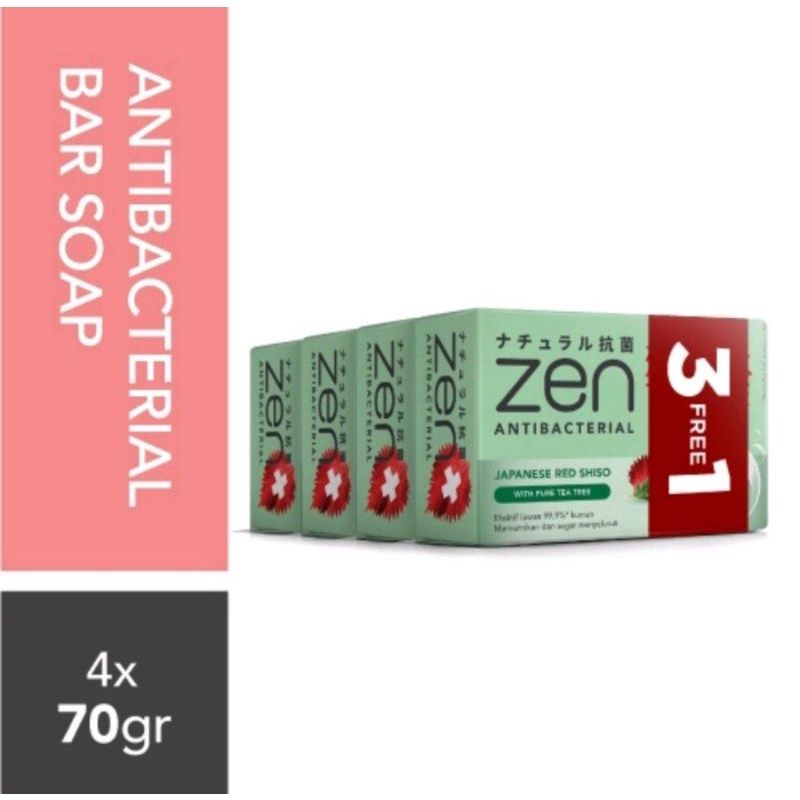 Zen Sabun Antiseptik 70gr Banded 4pcs