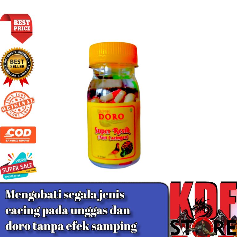 Obat cacing merpati / burung SUPER DORO - 1 botol isi 25 kapsul
