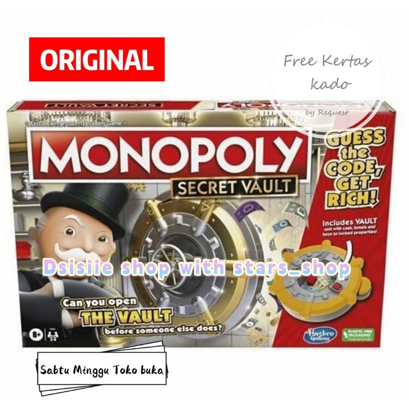 Monopoly Secret Vault Original - Mainan Monopoly