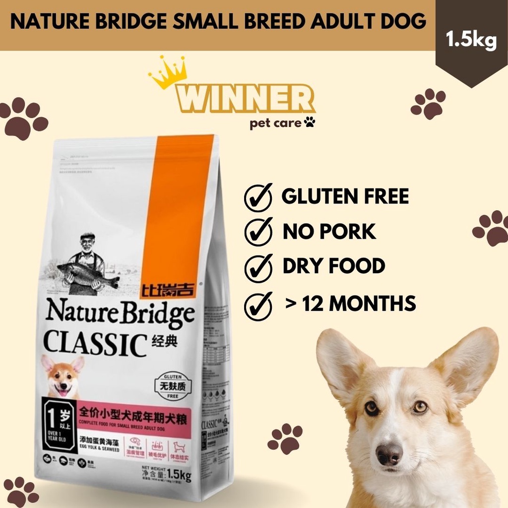 Nature Bridge Small Breed Adult Dog Food Freshpack 1.5kg