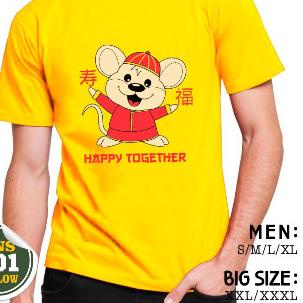 Kaos Imlek/Baju Imlek/Couple Imlek/ NEWSPIRIT Kaos Imlek Couple Family - Men XXXL