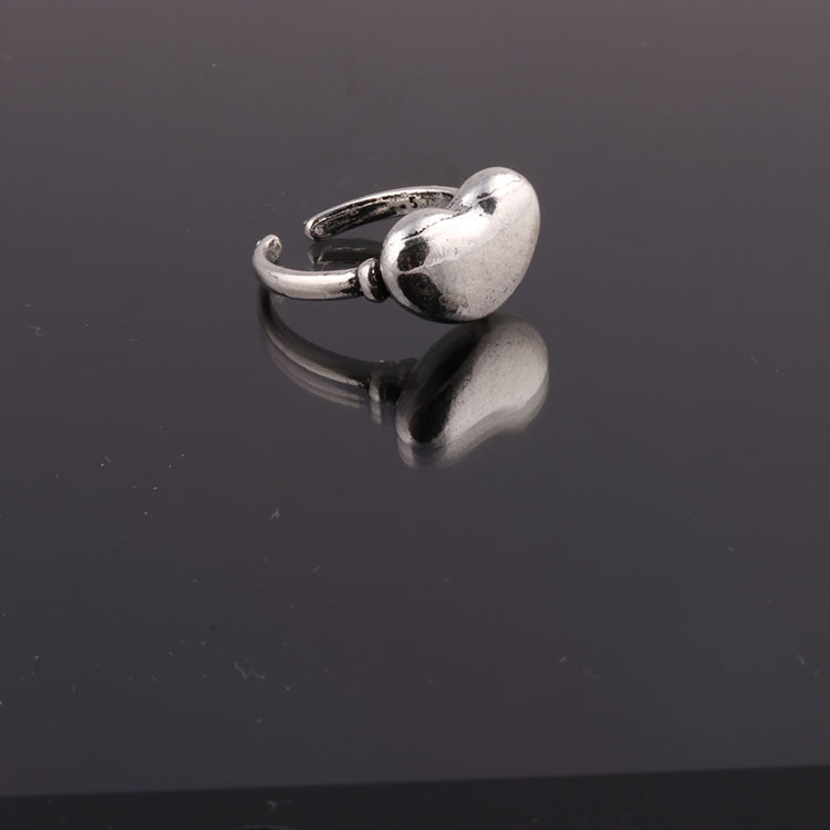 Cincin Model Terbuka Bahan Tembaga Warna Putih Gaya retro hip-hop Jepang Dan Korea Untuk Pria Dan Wanita