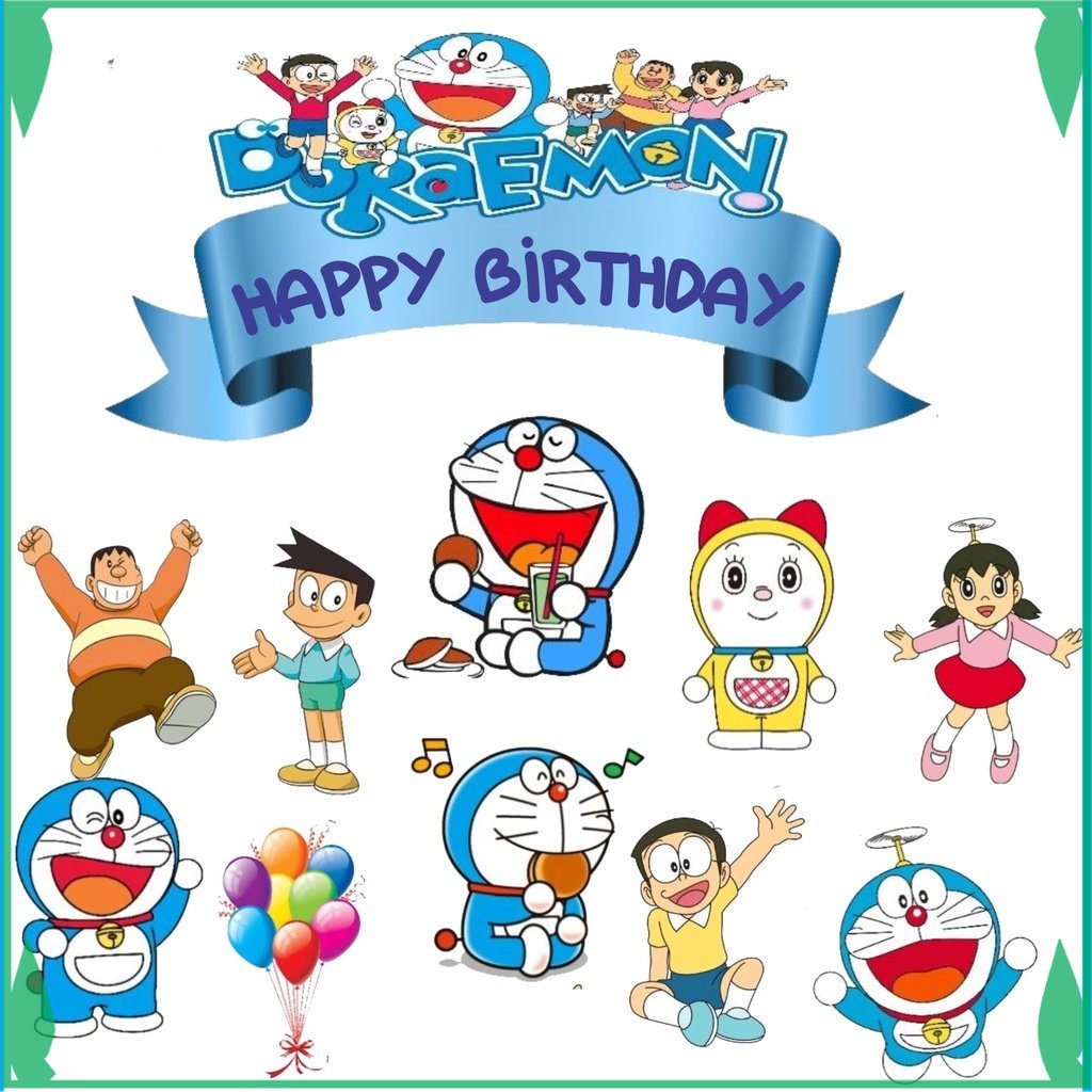 TOPER KUE TOPPER ULTAH TOPPER CAKE TOPPER ULANG TAHUN / HIASAN KUE DORAEMON FADHILSOUVENIR
