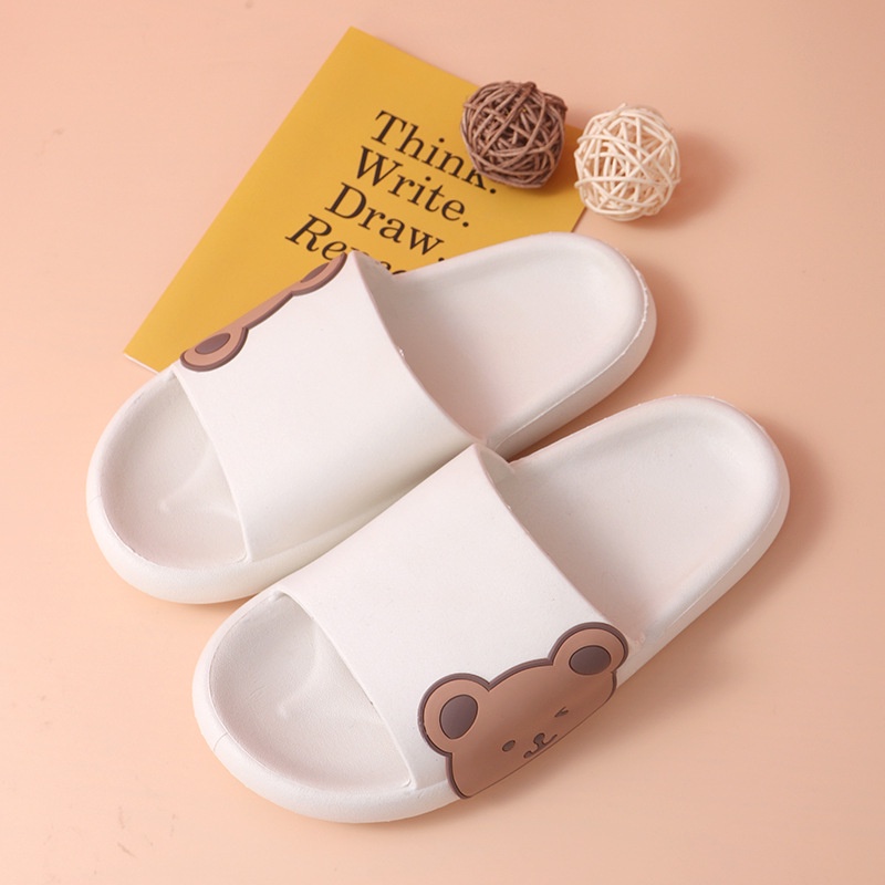 BV.ID SW836 SANDAL KARET SLIP ON TAPAK TEBAL MOTIF BEAR - SANDAL WANITA KARET TEBAL - SANDAL KARET EMPUK TAPAK TEBAL