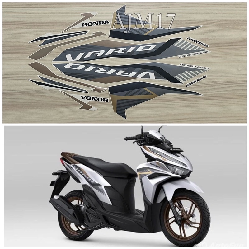 STIKER STRIPING VARIO 125 2022 2023 ADVANCE MATTE WHITE PUTIH DOFF