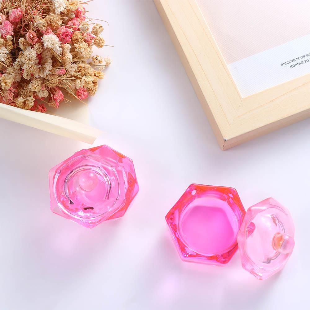 Mxbeauty Bubuk Piring Cair 1PC Alat Nail Art Profesional Transparan Manicure Aksesoris Nail Crystal Glass Cup