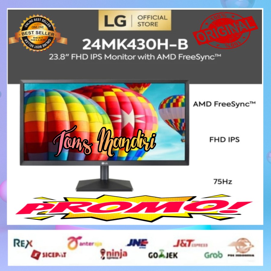 Monitor LED LG 24" 24MK430H-B IPS FULL HD VGA HDMI 1920 X 1080