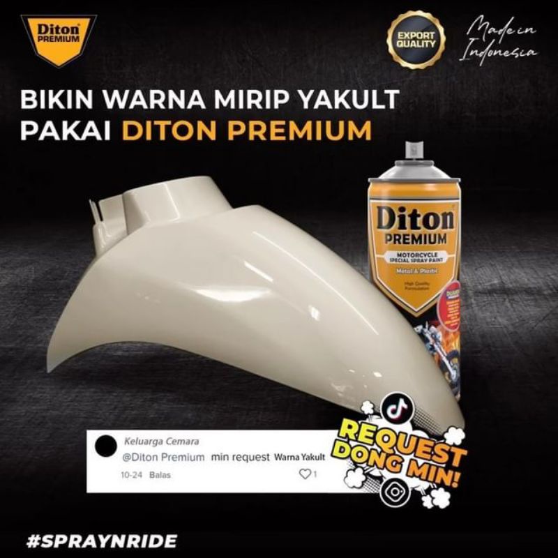 Pilok Yakult Paket 4klg Scoopy Cream H 9153 * Diton Premium Cat Semprot Sepeda Motor Mobil Velg Helm Rangka