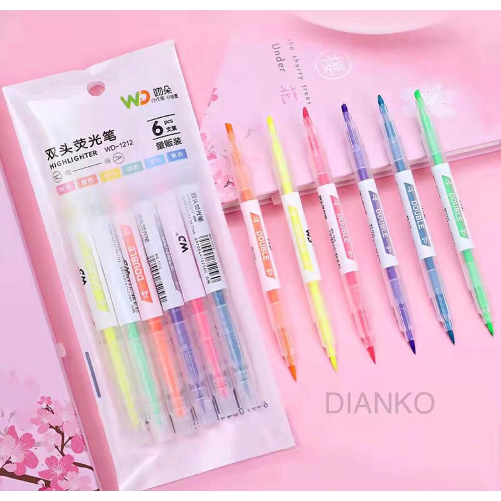 

Stabilo pastel / Spidol highlighter Colour Pen 6Pcs Stabilo G Warna Pastel