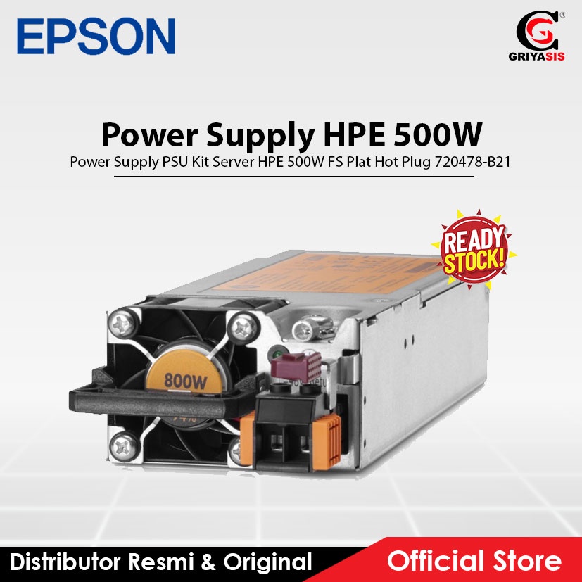 Power Supply PSU Kit Server HPE 500W FS Plat Hot Plug 720478-B21