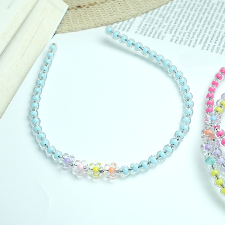 BANDO RAMBUT BANDO MUTIARA BANDO WARNA PEARL / BANDO MUTIARA MANIK MOTE PUTIH WARNA || KOREAN PEARL HEADBAND - Bando Crystal Korea Mutiara Mote dengan Krystal Blink Blink Girly Retro - Premium Korean Style Hand Made