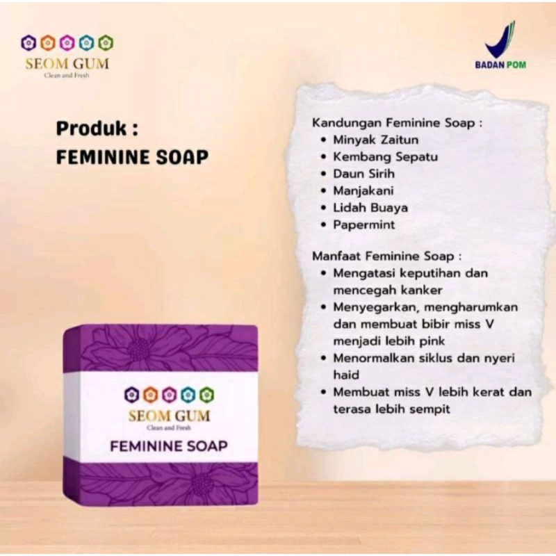 (GRATIS ONGKIR) SEOM GUM FEMININE SOAP/SEOM GUM GLOWING SOAP