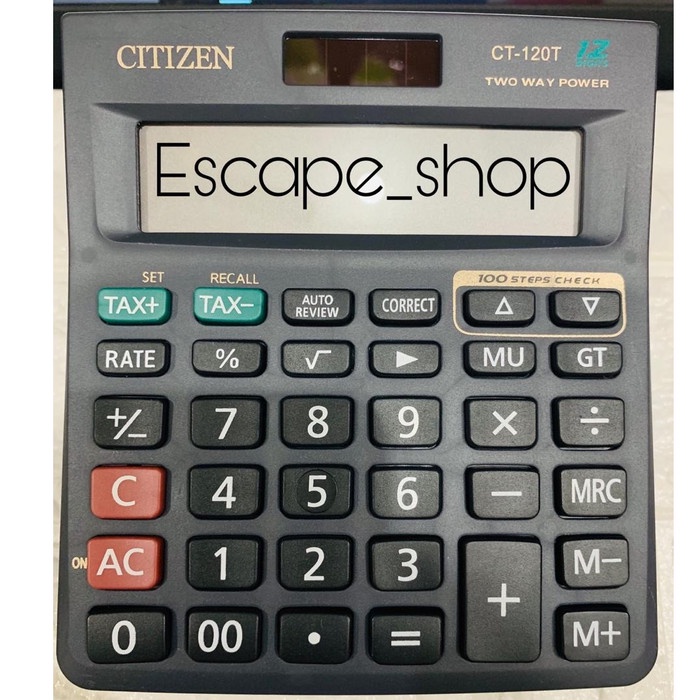 

Calculate Kalkulator Citizen Type Ct 120 T - Calculator Citizen 12 Digit Ct-120T