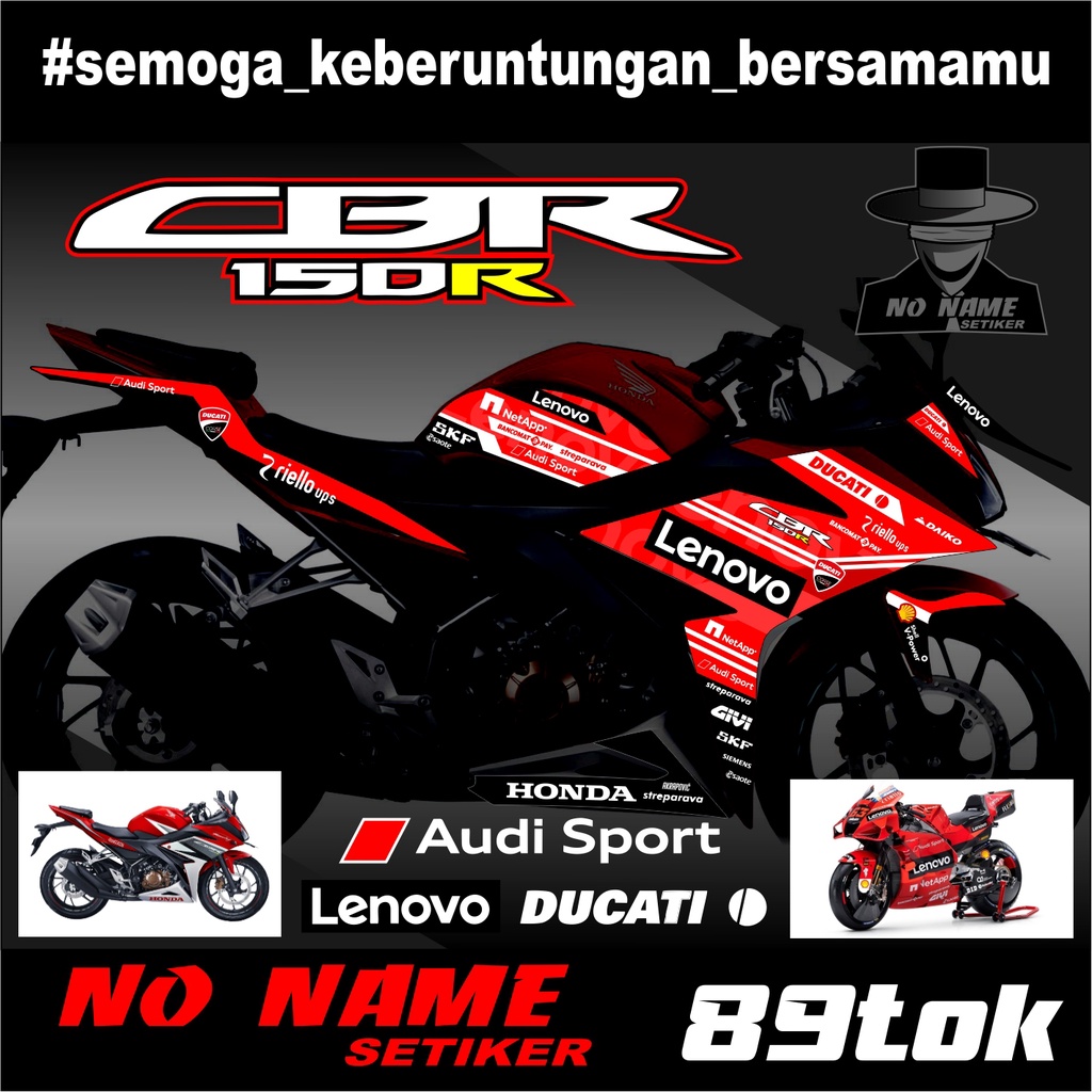 STRIPING VARIASI HONDA CBR 150 VARIASI DUCATI (89tok) FACELIFT - SCF01 SCF BEST SELLER