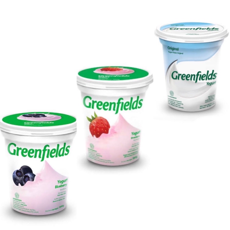 

Greenfields Yogurt 1000gr / Greenfields / Yogurt / 1000gr / Original / Strawberry / Blueberry / Green Fields / 1Kg