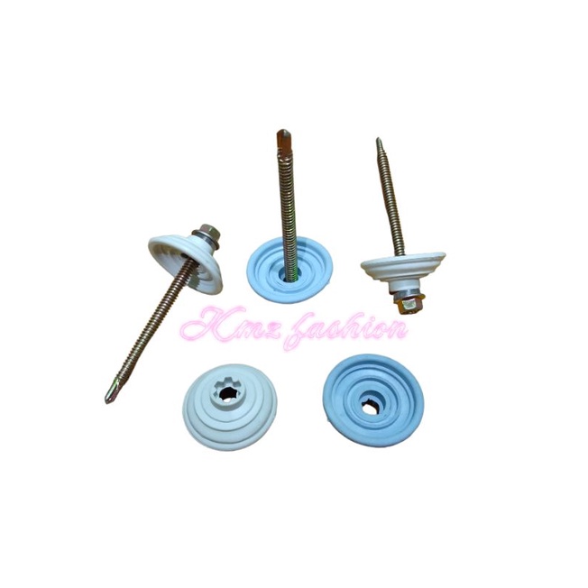 roof seal bulat plus screw 7cm - Weather seal atap UPVC