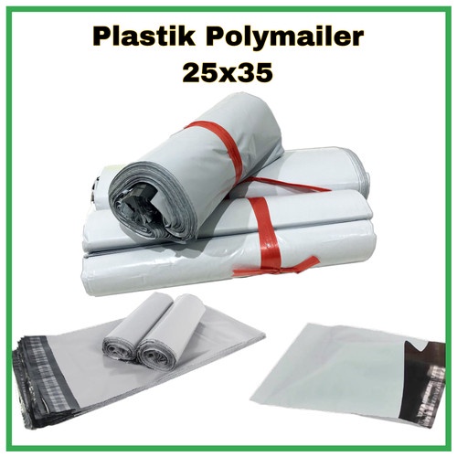 Plastik Polymailer Putih 25x35 / Amplop Plastik Packing Online / Plastik Packing murah