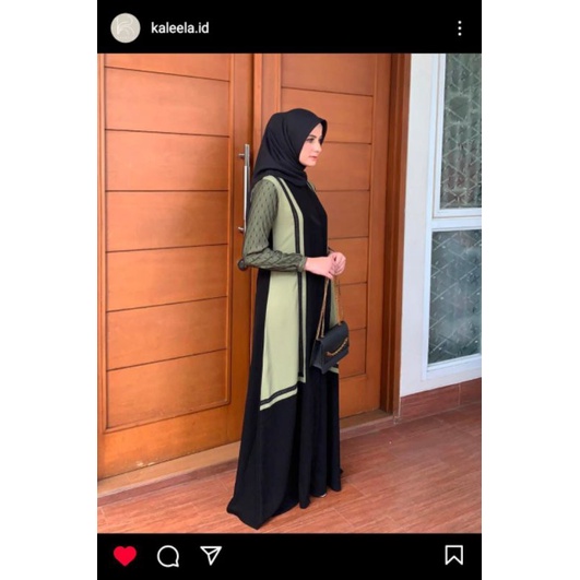 Abaya jetblek ori by kaleela