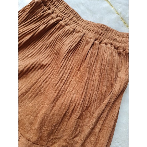 Rok Wanita Rok Cokelat Rok Kerja Aesthetic