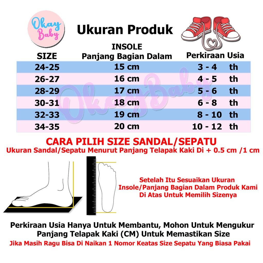 Okaybaby B229 Sandal Slop Import Anak Laki-laki Perempuan Lucu Fashion Termurah Model Kekinian Casual